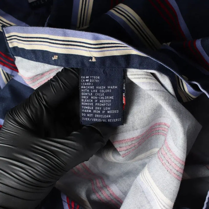 [BUNJANG] Tommy Hilfiger Stripe Shirt Navy XL / 타미힐피거 스트라이프 셔츠 네이비 XL