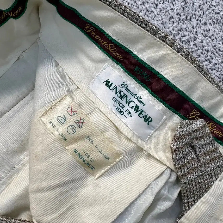 [BUNJANG] Munsingwear Check Wool Rayon Pants / 100 먼싱웨어 체크 울 레이온 바지 0414J