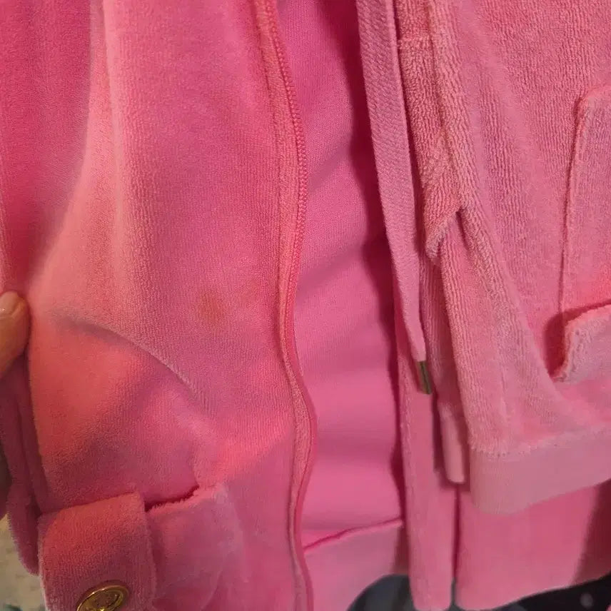 [BUNJANG] Juicy Couture Pink Terry Cloth Training Set / 쥬시꾸뛰르 핑크 태리 트레이닝 셋업