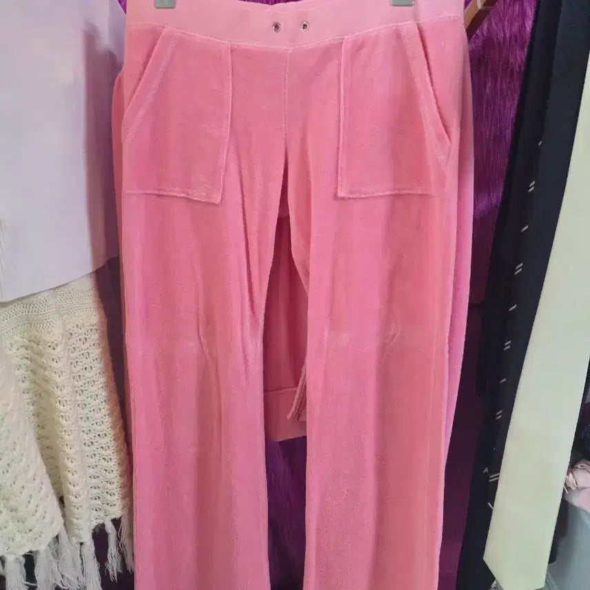 [BUNJANG] Juicy Couture Pink Terry Cloth Training Set / 쥬시꾸뛰르 핑크 태리 트레이닝 셋업