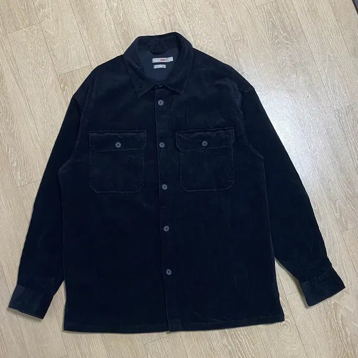 [BUNJANG] Spao Black Corduroy Shirt - M Size / 스파오 검정 코듀로이 셔츠 M사이즈