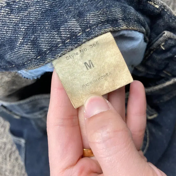 [BUNJANG] Vintage Double Knee Carpenter Denim Pants / Vintage 빈티지 워싱 더블니 카펜터 데님팬츠