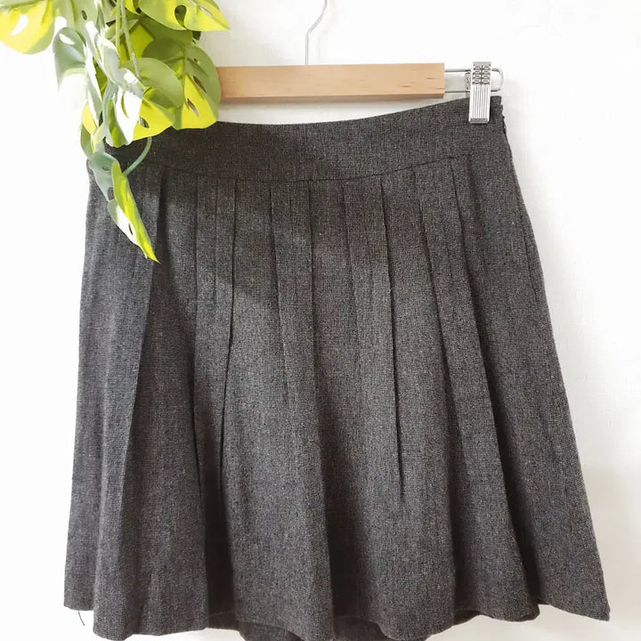 [BUNJANG] KEITH Pleated Skirt - Gray / KEITH 키이스 4부 주름스커트 55 그레이