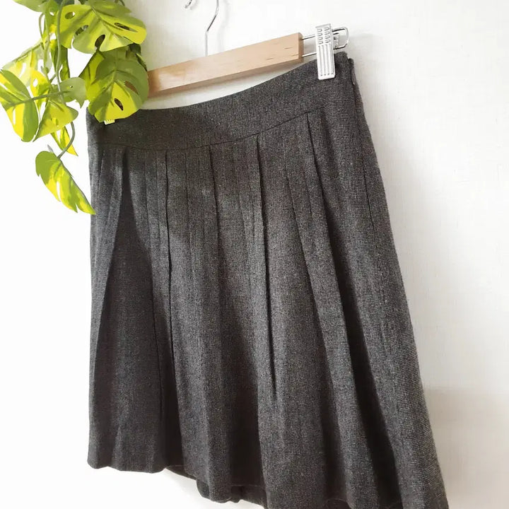 [BUNJANG] KEITH Pleated Skirt - Gray / KEITH 키이스 4부 주름스커트 55 그레이