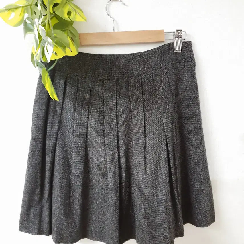 [BUNJANG] KEITH Pleated Skirt - Gray / KEITH 키이스 4부 주름스커트 55 그레이
