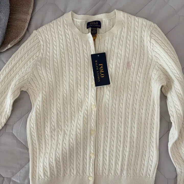[SOLD OUT] 폴로 랄프로렌 아이보리 꽈배기 가디건