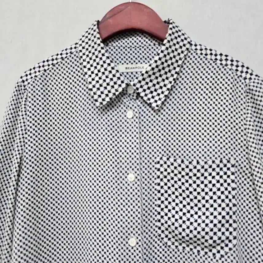 [SOLD OUT] 빈폴 여성 패턴 셔츠스타일 블라우스 90사이즈