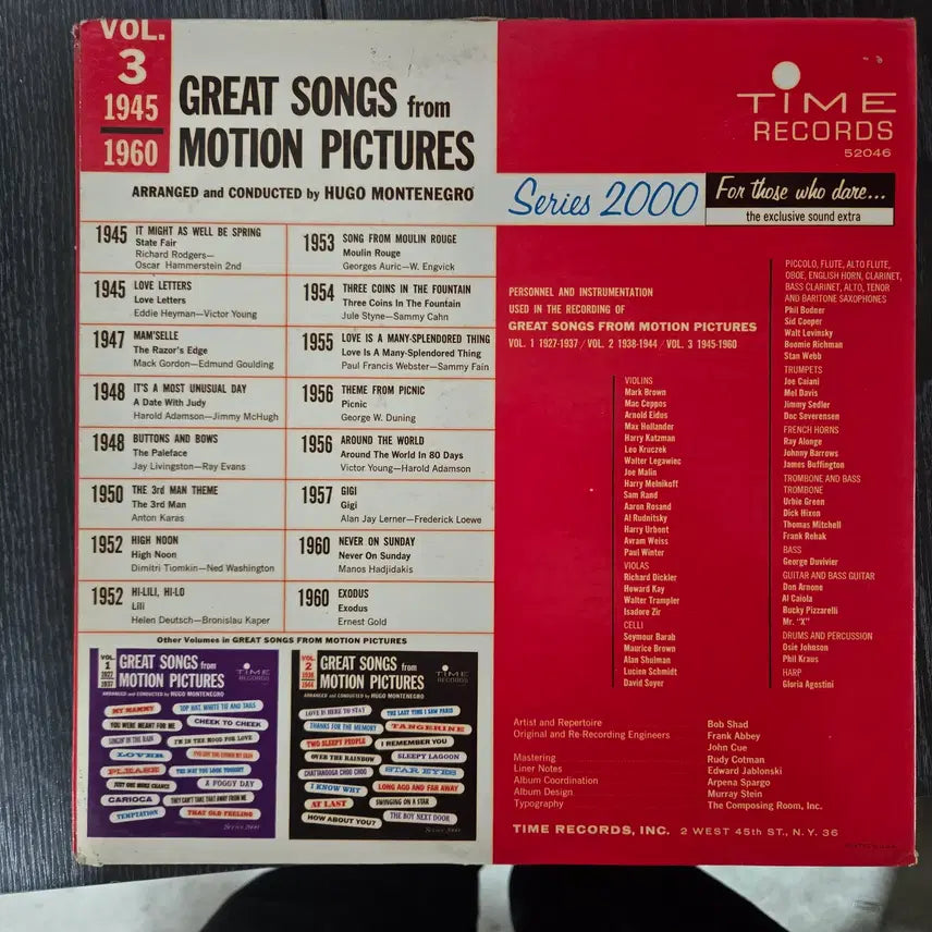 [BUNJANG] Hugo Montenegro Great Songs From Motion Pictures LP Record / 고전수입원판>a great songs from motion picture