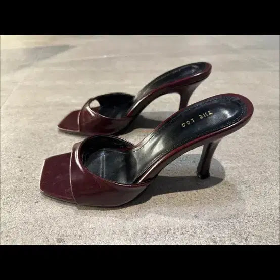 [BUNJANG] THE LOG Burgundy Mule Heels / THE LOG 버건디 뮬 힐