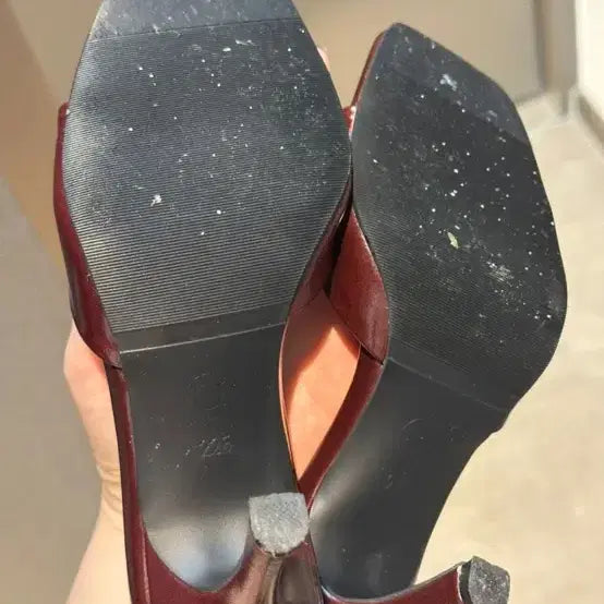 [BUNJANG] THE LOG Burgundy Mule Heels / THE LOG 버건디 뮬 힐