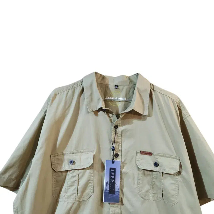 [SOLD OUT] XL/ Jeep 지프 반팔 워크셔츠 베이지 새상품 /0416