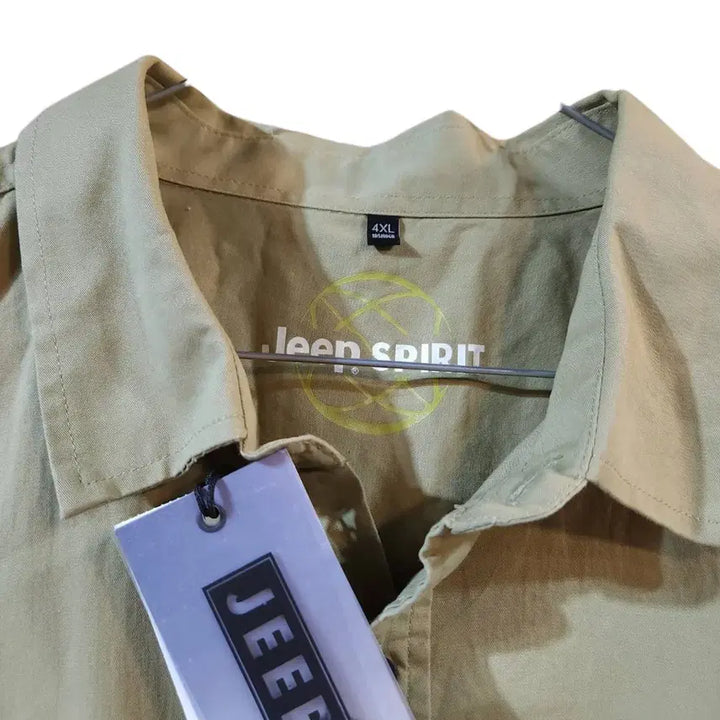 [SOLD OUT] XL/ Jeep 지프 반팔 워크셔츠 베이지 새상품 /0416