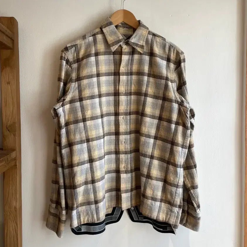 [BUNJANG] Facetasm Check Long Sleeve Shirt / 파세타즘 체크 긴팔 셔츠