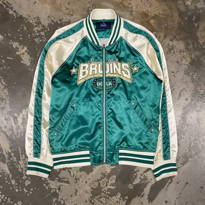 [BUNJANG] UCLA Varsity Jacket Green / UCLA 바시티 자켓 그린