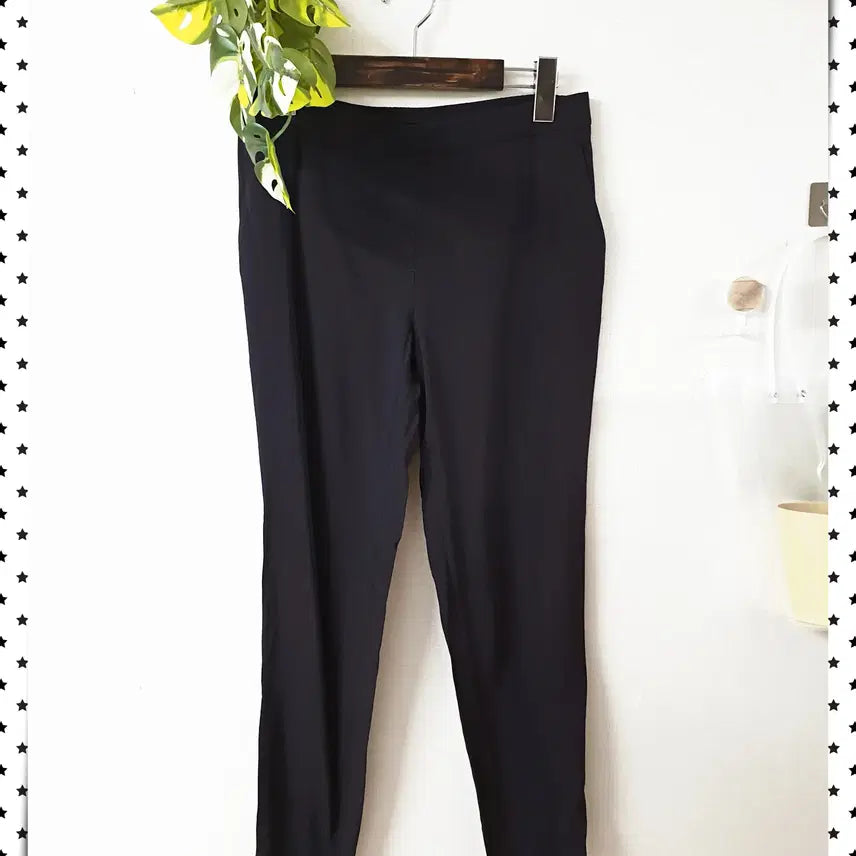 [BUNJANG] Theory Banded Slacks - Black / 띠어리 얇은간절기 밴딩슬랙스 55 블랙