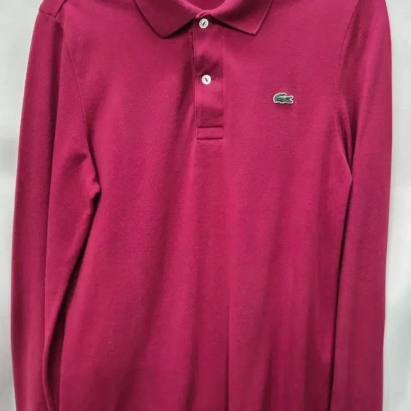[BUNJANG] Lacoste Pink Long Sleeve Polo Shirt / 라코스테 핑크 긴팔 폴로티셔츠