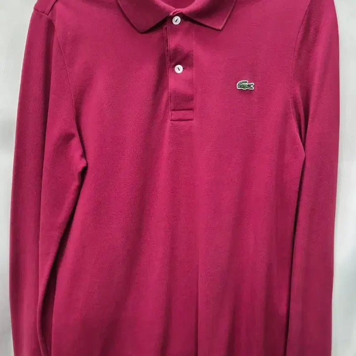 [BUNJANG] Lacoste Pink Long Sleeve Polo Shirt / 라코스테 핑크 긴팔 폴로티셔츠