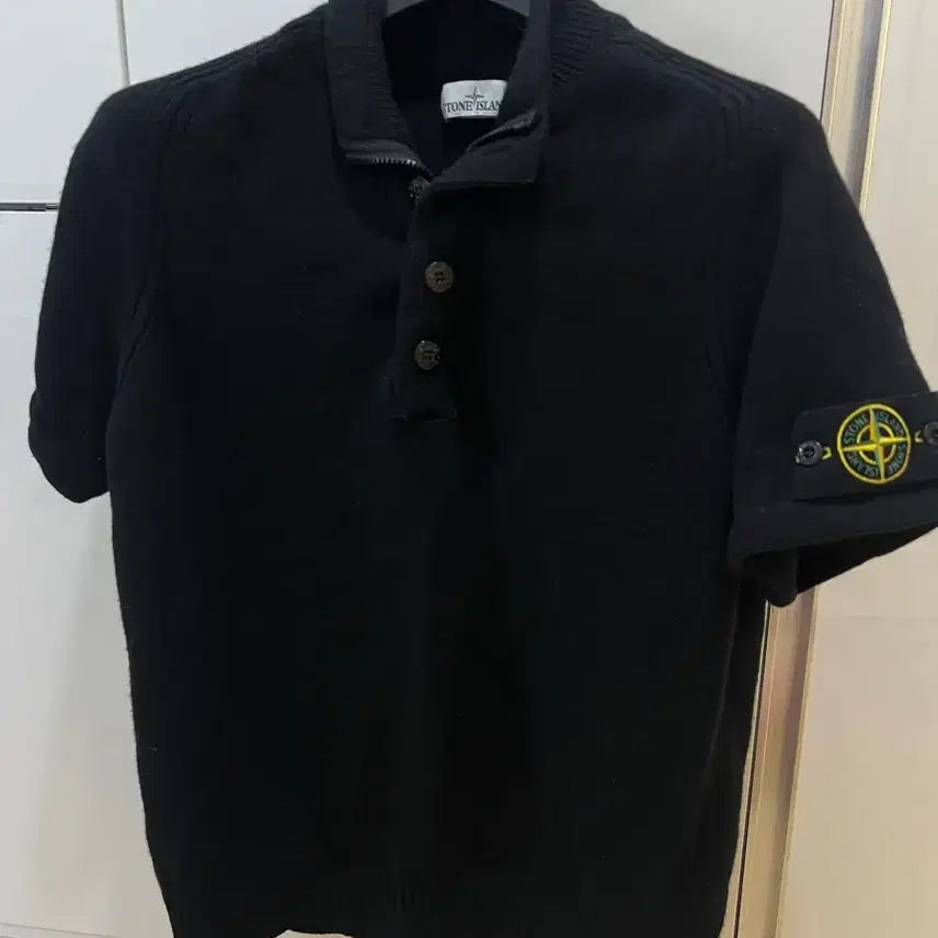 [SOLD OUT] 스톤아일랜드 반집업 니트반팔 xl