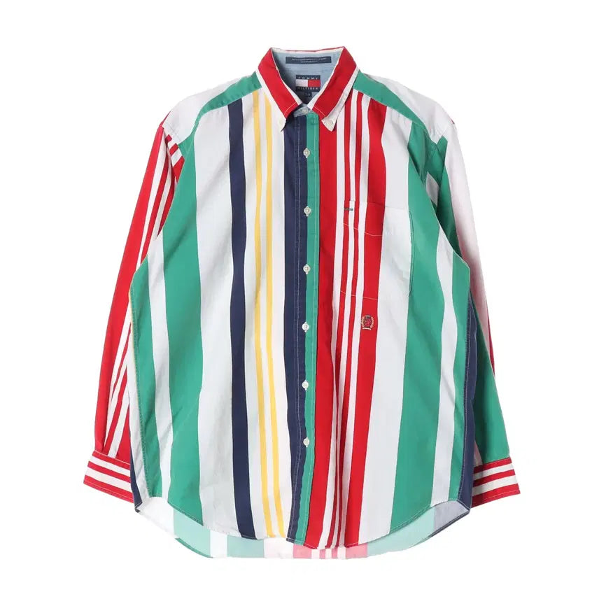 [BUNJANG] Tommy Hilfiger Striped Shirt White S / 타미힐피거 스트라이프 셔츠 화이트 S