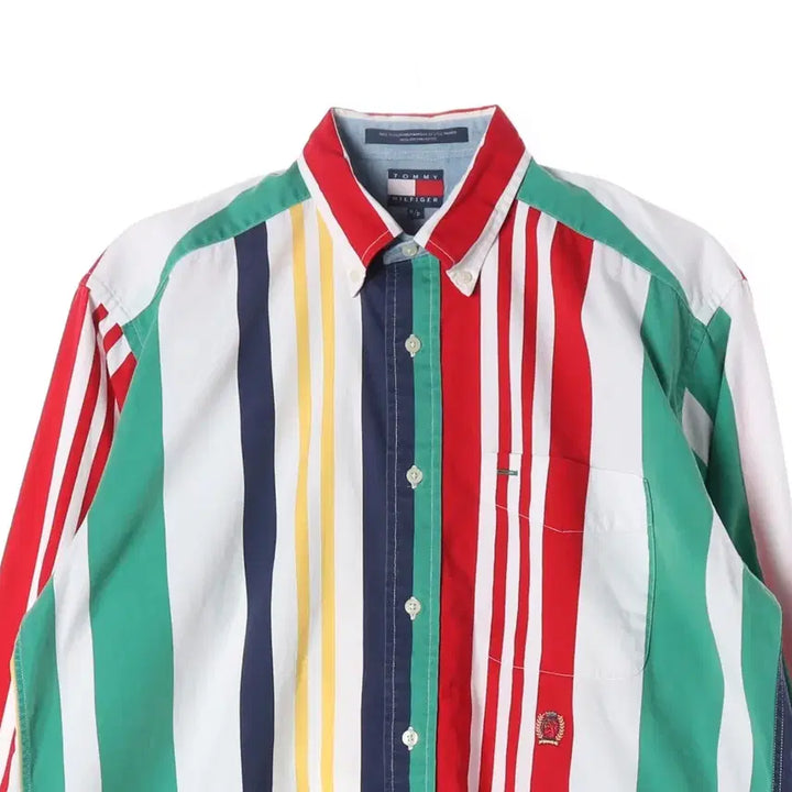[BUNJANG] Tommy Hilfiger Striped Shirt White S / 타미힐피거 스트라이프 셔츠 화이트 S