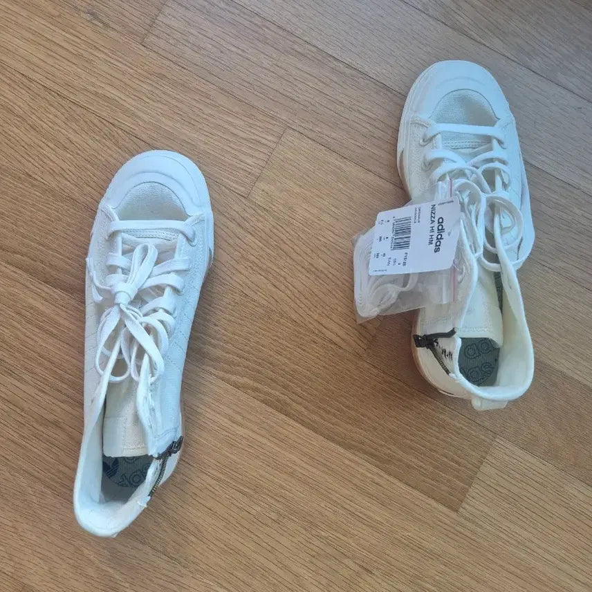 [BUNJANG] Adidas NIZZA HI HM White Sneakers / 아디다스 NIZZA HI HM 화이트 스니커즈 운동화