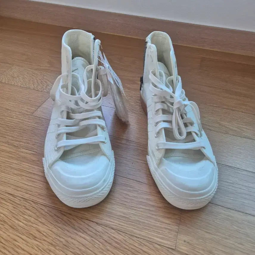 [BUNJANG] Adidas NIZZA HI HM White Sneakers / 아디다스 NIZZA HI HM 화이트 스니커즈 운동화