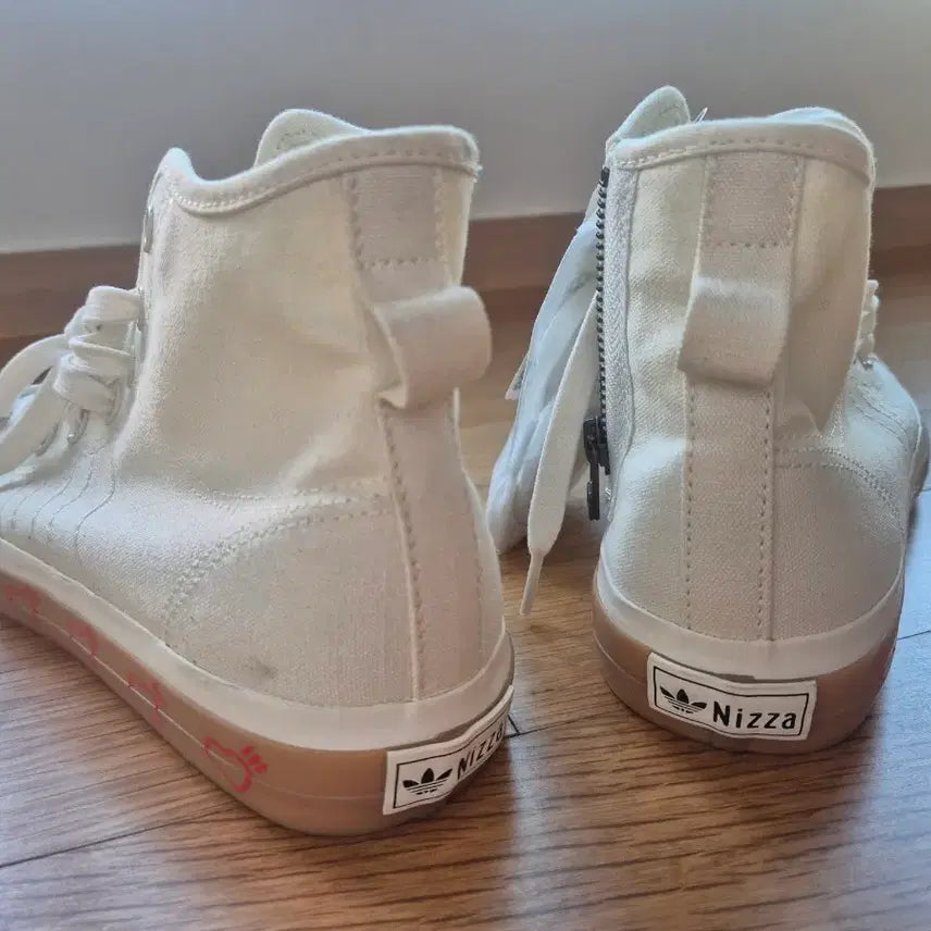 [BUNJANG] Adidas NIZZA HI HM White Sneakers / 아디다스 NIZZA HI HM 화이트 스니커즈 운동화
