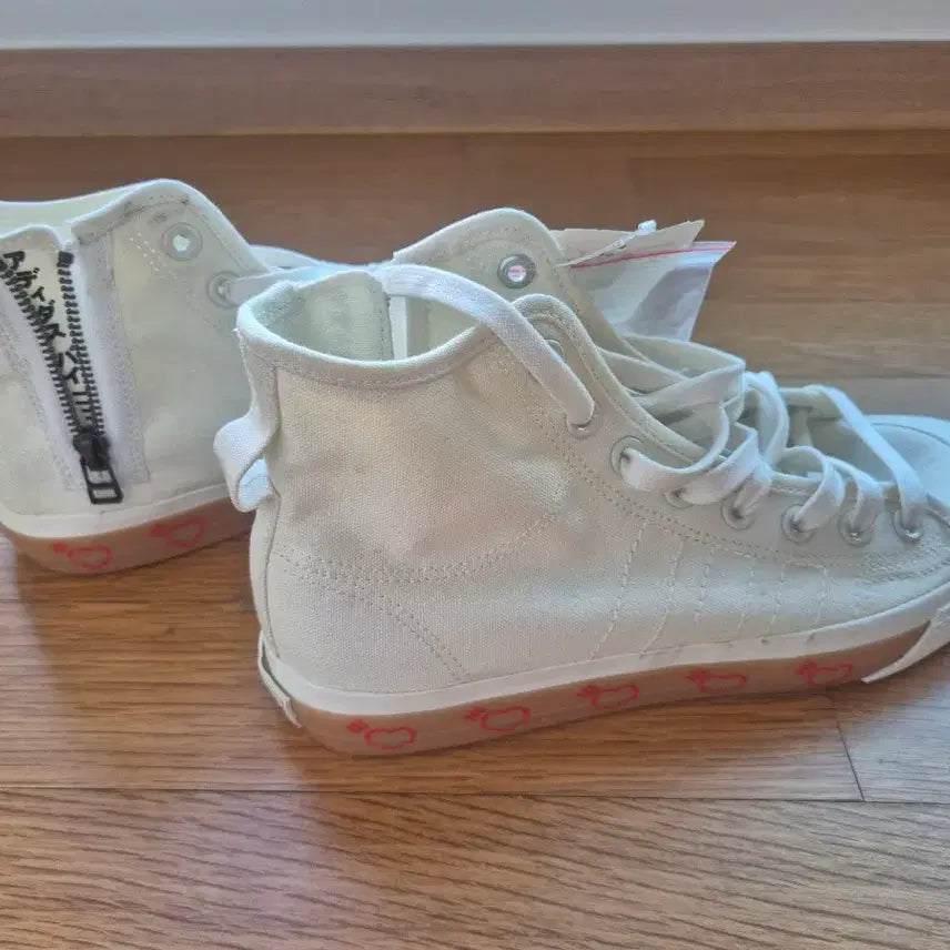 [BUNJANG] Adidas NIZZA HI HM White Sneakers / 아디다스 NIZZA HI HM 화이트 스니커즈 운동화