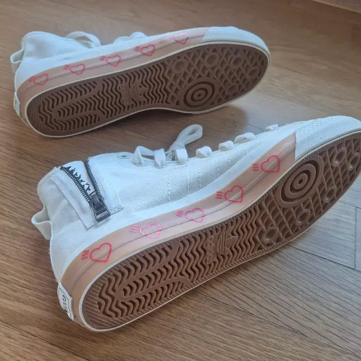 [BUNJANG] Adidas NIZZA HI HM White Sneakers / 아디다스 NIZZA HI HM 화이트 스니커즈 운동화