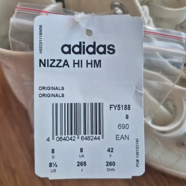 [BUNJANG] Adidas NIZZA HI HM White Sneakers / 아디다스 NIZZA HI HM 화이트 스니커즈 운동화