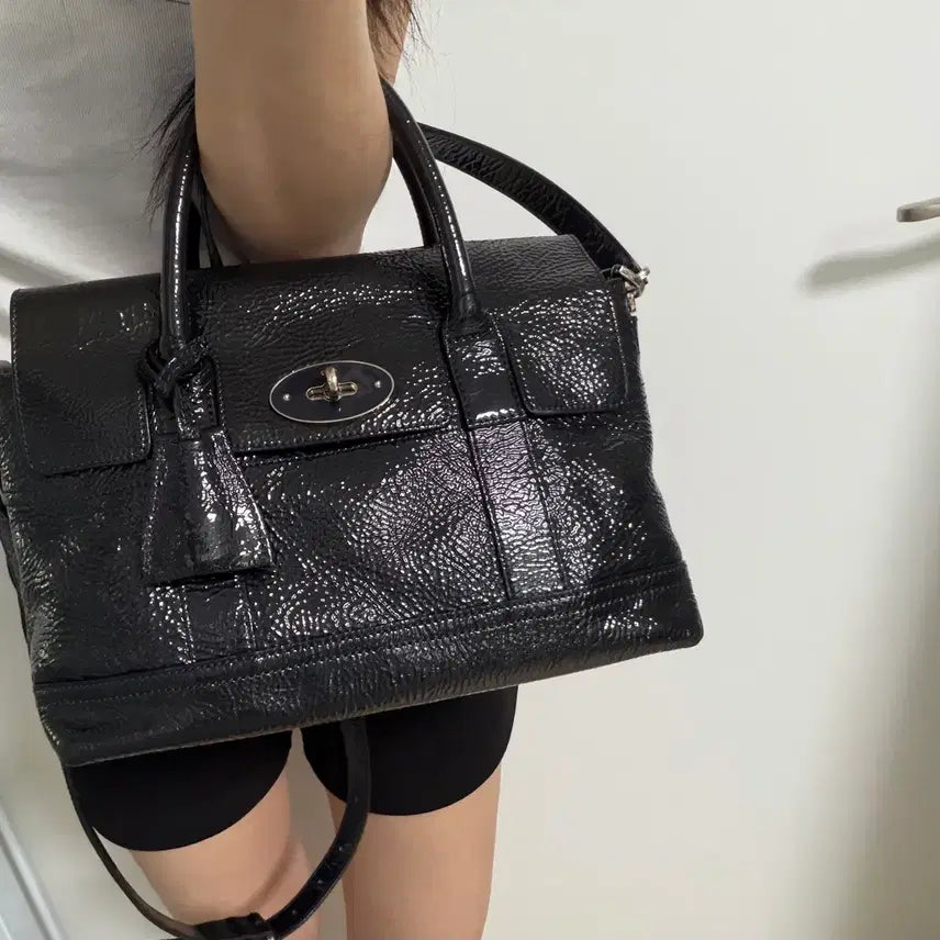 [SOLD OUT] 멀버리 베이스워터 블랙 페이턴트