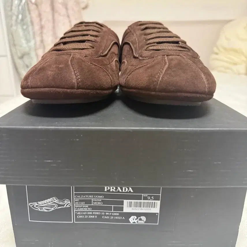 [BUNJANG] Prada Monte Carlo Edition 2005 Suede Sneakers Dark Brown / 프라다 몬테카를로 리에디션 2005 스웨이드 스니커즈 다크 브라운