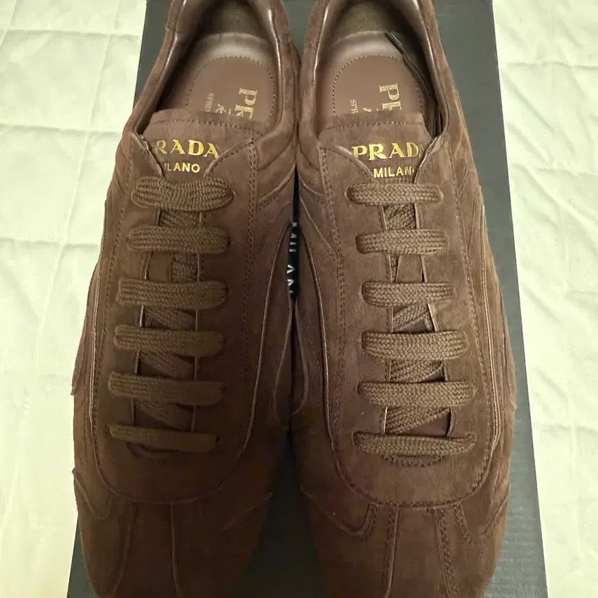 [BUNJANG] Prada Monte Carlo Edition 2005 Suede Sneakers Dark Brown / 프라다 몬테카를로 리에디션 2005 스웨이드 스니커즈 다크 브라운