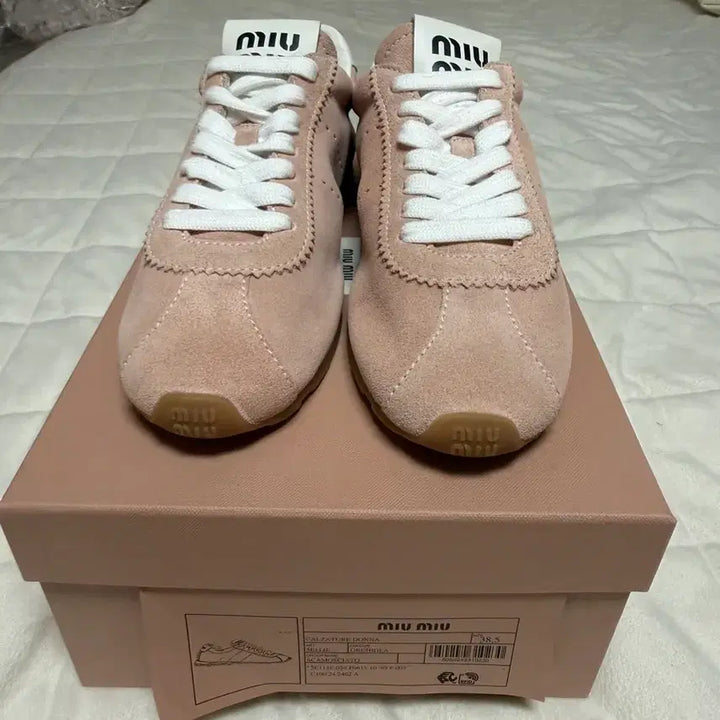 [BUNJANG] Miu Miu Flume Suede Sneakers Orchid Pink / (W) 미우 미우 플룸 스웨이드 스니커즈 오키드 핑크