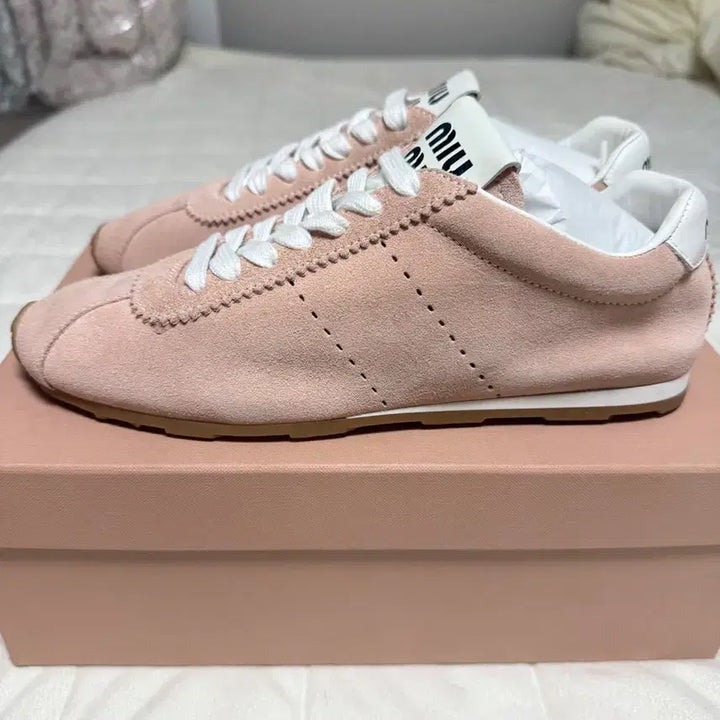 [BUNJANG] Miu Miu Flume Suede Sneakers Orchid Pink / (W) 미우 미우 플룸 스웨이드 스니커즈 오키드 핑크