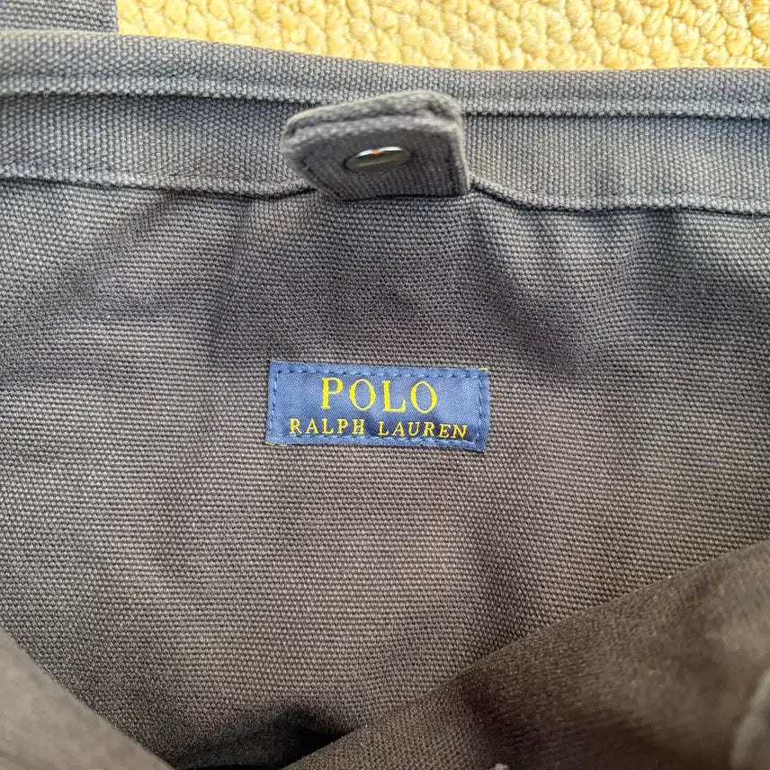 [BUNJANG] Polo Ralph Lauren White Big Pony Canvas Tote Bag / 폴로 랄프로렌 화이트 빅포니 캔버스 토드백