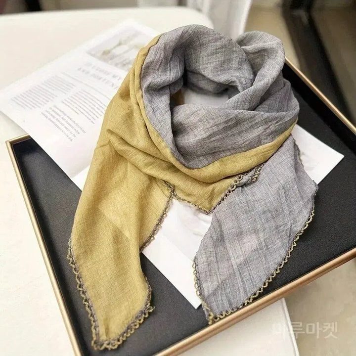 [SOLD OUT] 투톤 면아사 스카프(새상품)