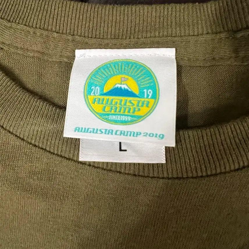 [BUNJANG] Augusta Camp Khaki Short Sleeve T-shirt / Augusta Camp 반팔 티셔츠 카키