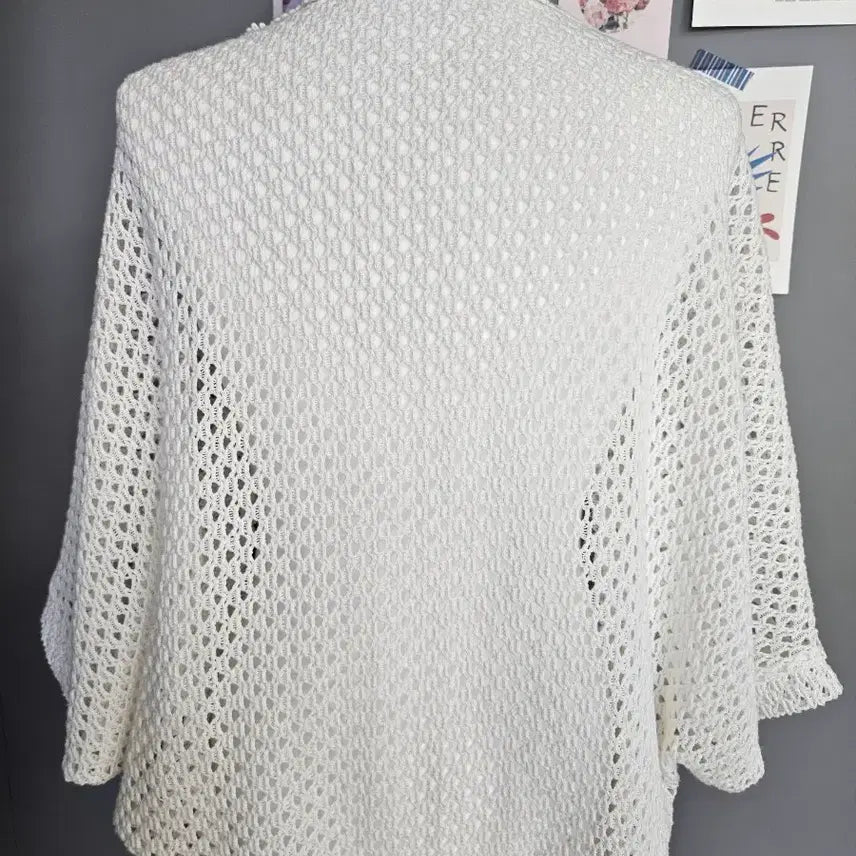 [BUNJANG] Soridere White Knit Cardigan / 소리데레 화이트 니트가디건