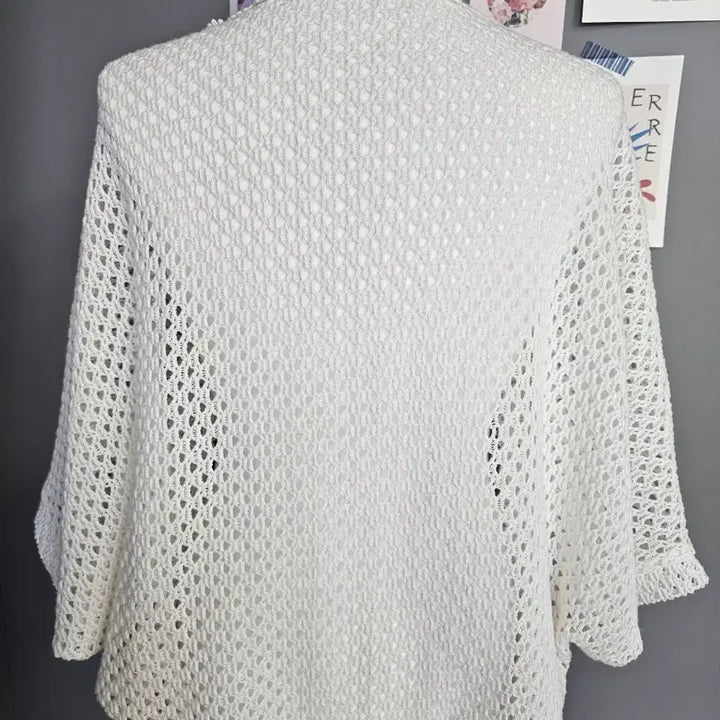 [BUNJANG] Soridere White Knit Cardigan / 소리데레 화이트 니트가디건