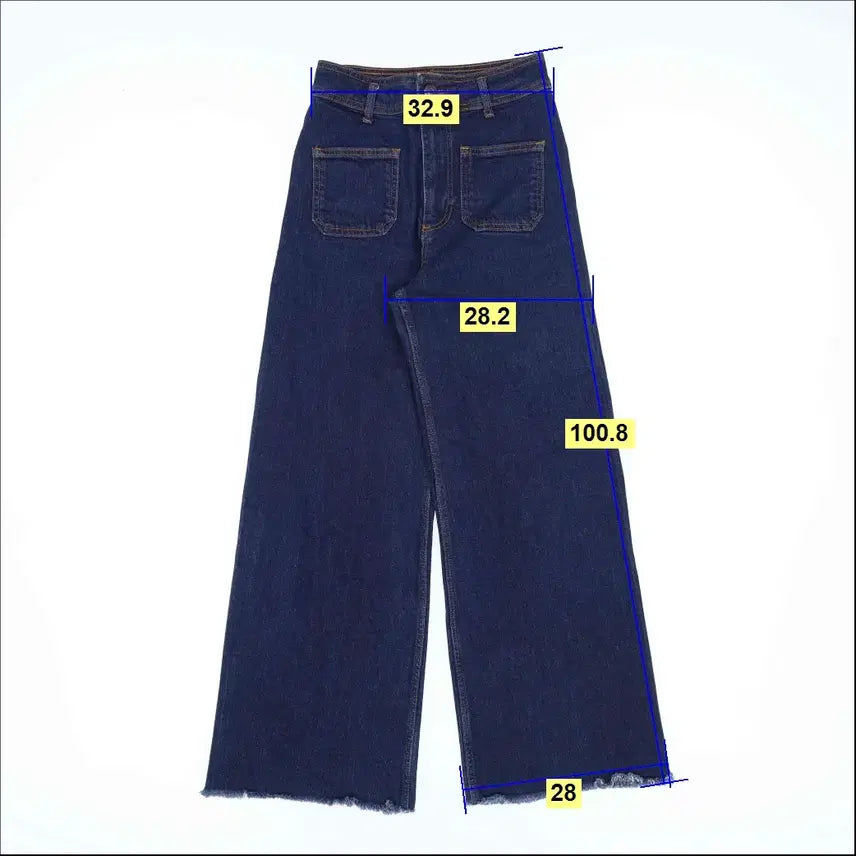 [SOLD OUT] 36 자라 여성 와이드 데님 바지 0413M