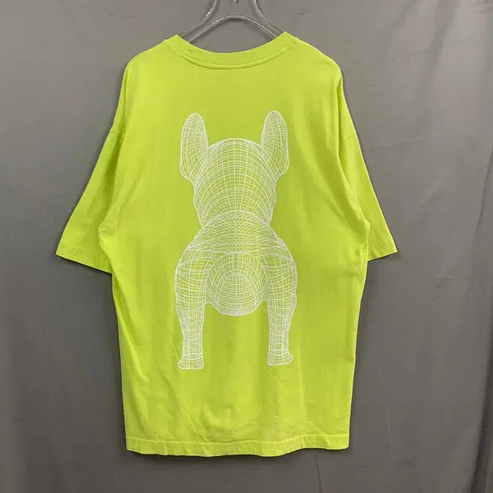 [BUNJANG] Life Work Big Radok Printing Fluorescent Short Sleeve T-shirt / M 라이프워크 빅 라독 프린팅 형광 반팔티