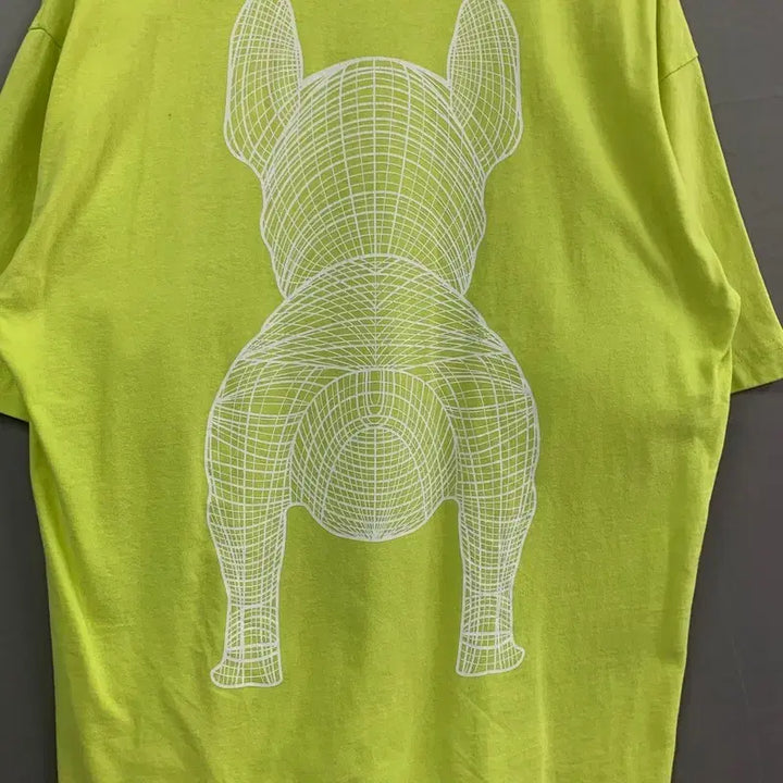 [BUNJANG] Life Work Big Radok Printing Fluorescent Short Sleeve T-shirt / M 라이프워크 빅 라독 프린팅 형광 반팔티