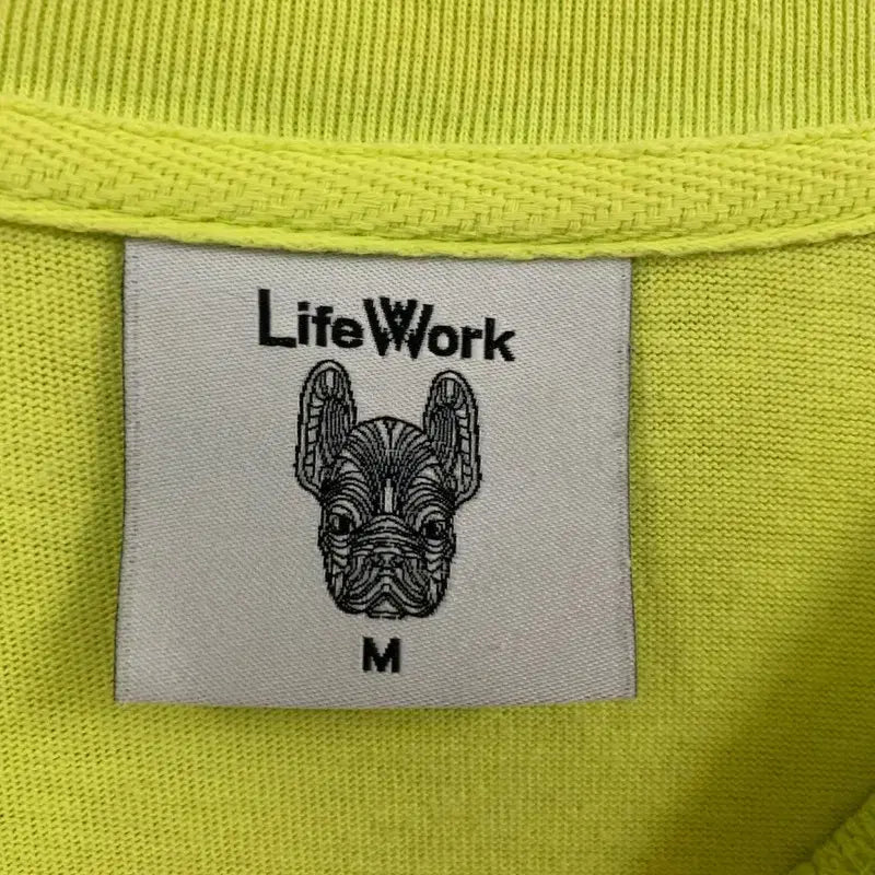 [BUNJANG] Life Work Big Radok Printing Fluorescent Short Sleeve T-shirt / M 라이프워크 빅 라독 프린팅 형광 반팔티