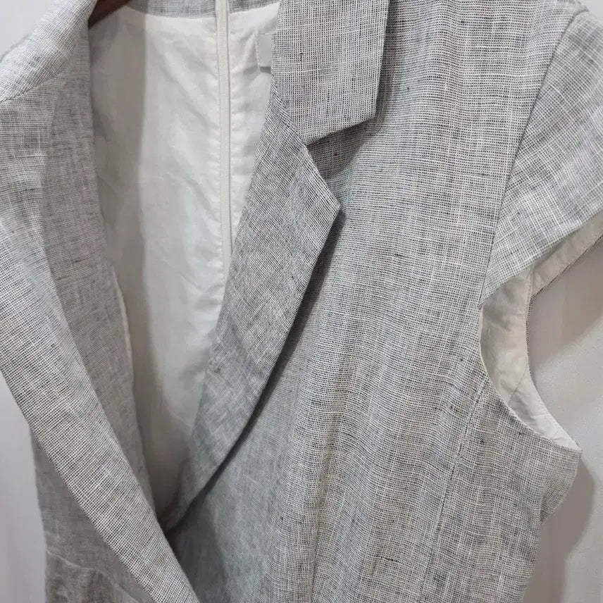 [BUNJANG] Max Mara Linen Collar Neck Short Sleeve Dress / (정품)막스마라 린넨 카라넥 반팔 원피스