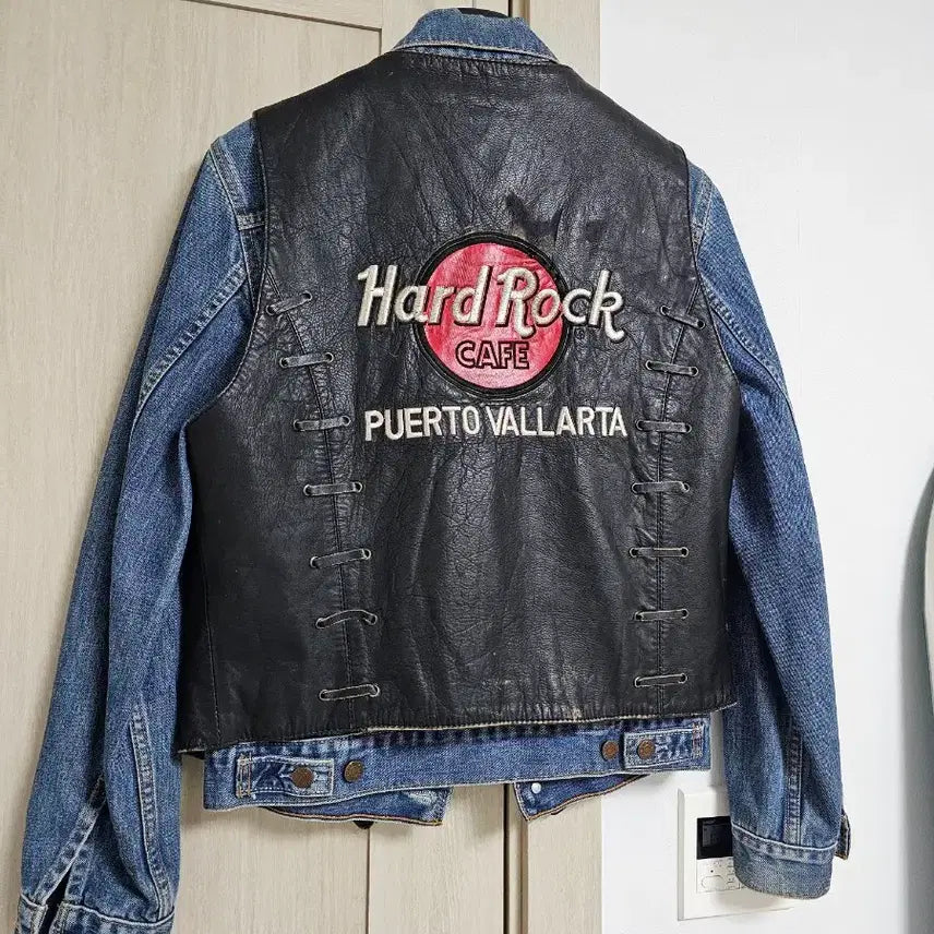[BUNJANG] Hard Rock Cafe Western Leather Vest / 하드락카페 Hard Rock Cafe 웨스턴 레더 베스트