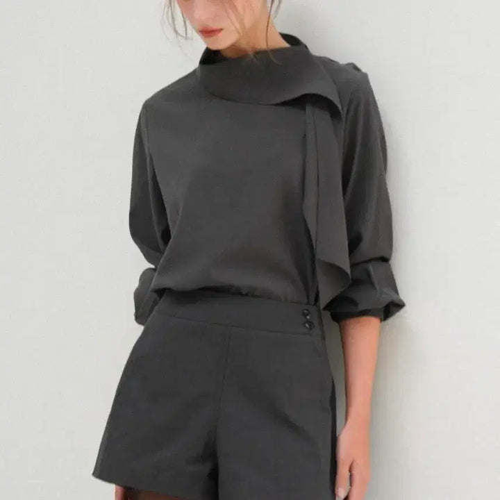 [SOLD OUT] 프렙포더 Curve scarf blouse