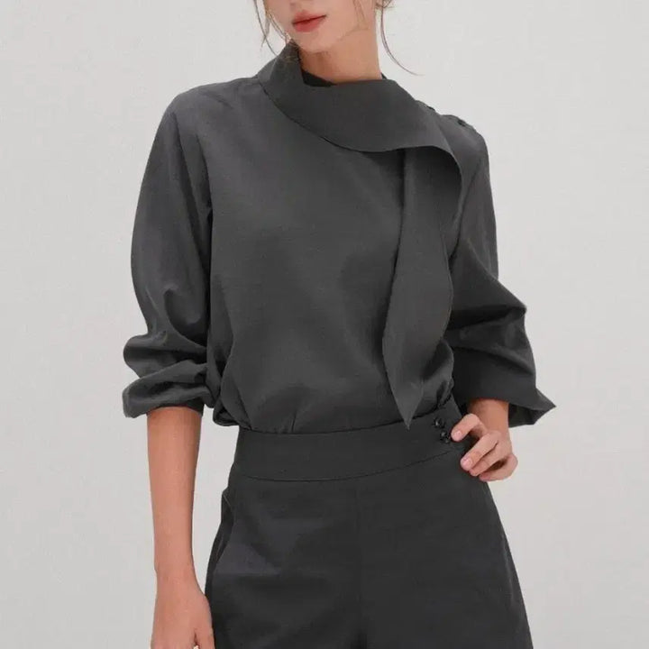 [SOLD OUT] 프렙포더 Curve scarf blouse