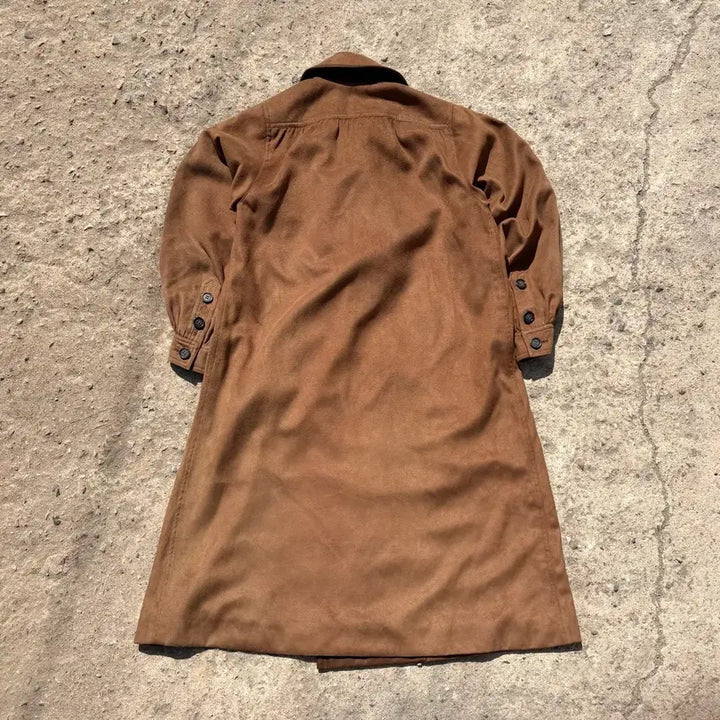 [BUNJANG] Yves Saint Laurent 90s Suede Coat / (M) 90s 재팬 입생로랑 레이디 브라운 싱글 버튼 스웨이드 코트