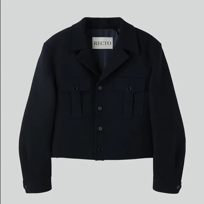 [BUNJANG] RECTO 24FW Kyle Military Wool Blend Jacket Black / 렉토 24FW 카일 밀리터리 울 블렌드 자켓 블랙